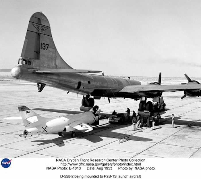 B-29 Mothership on ramp - NASA