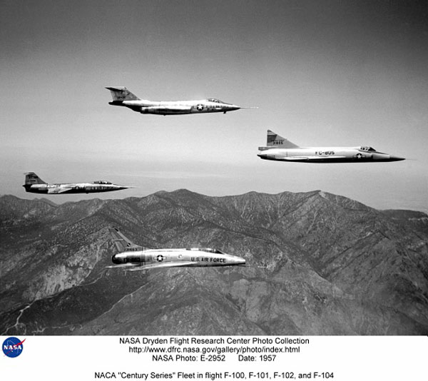 F-100, F-101, F-102, F-104 - NASA