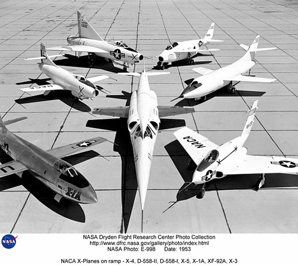 X-4, D-558-2, D-558-1, X-5 - NASA