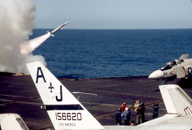 USS AMERICA TEST MISSILE