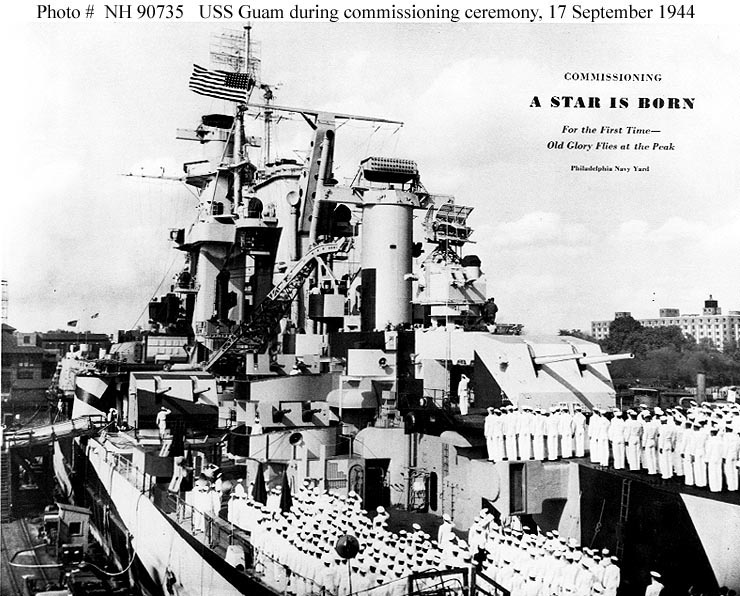 Commissioning of USS GUAM 1944
