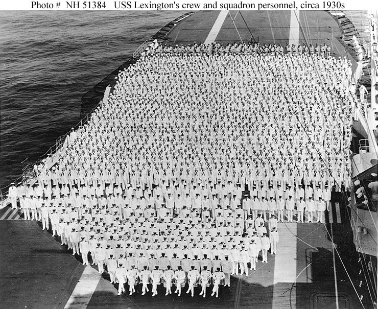 Crew Of USS LEXINGTON NAVY PHOTOS IV