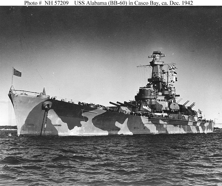 USS ALABAMA 1942