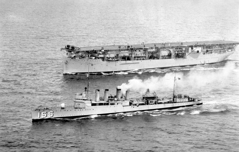 USS COLE passes Langley 1935