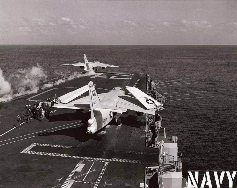 USSFDR LAUNCHES TWO A3D-2 SKYWARRIORS